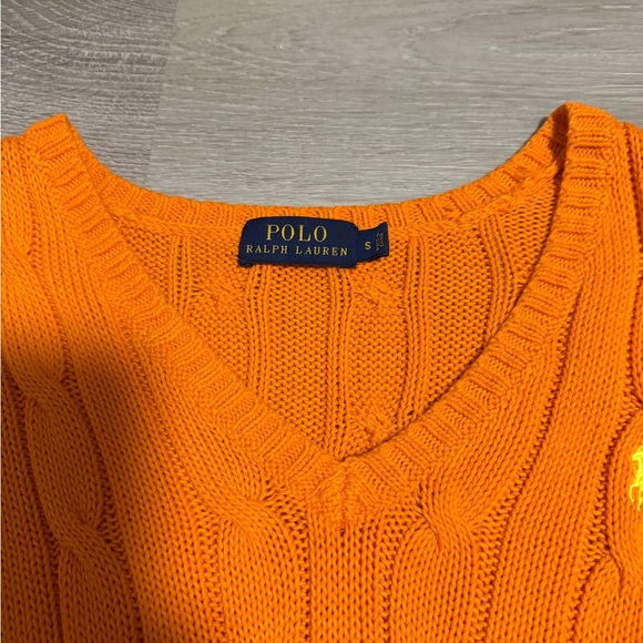 Ralph Lauren Vibrant Orange Knit Pullover - Picture 3 of 4